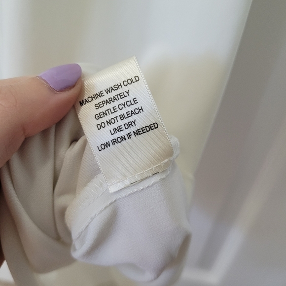 Emma & Michele Small creamy white wide leg crochet jumpsuit romper one-piece - Picture 13 of 16